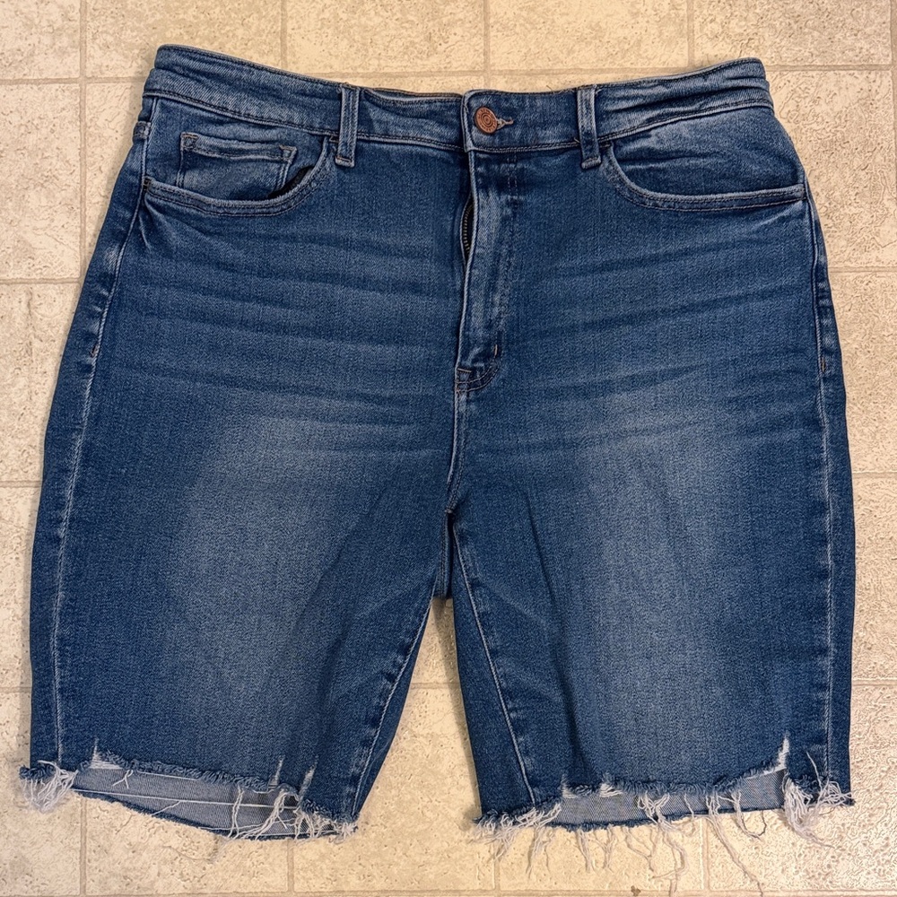 Stylish Distressed Blue Jean Shorts